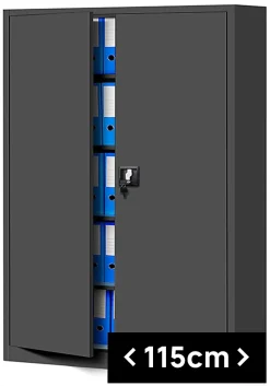 Armoire en métal verrouillable JAN H 1150 x 1850 x 400 mm anthracite