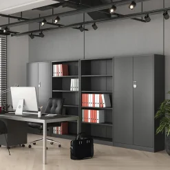 Armoire en métal verrouillable JAN H 1150 x 1850 x 400 mm anthracite