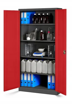 Armoire en métal verrouillable Jan Nowak 185x90x45 cm rouge
