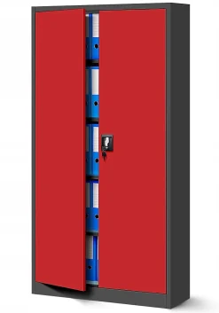 Armoire en métal verrouillable Jan Nowak 185x90x45 cm rouge