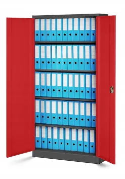 Armoire en métal verrouillable Jan Nowak 185x90x45 cm rouge