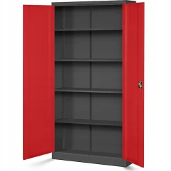 Armoire en métal verrouillable Jan Nowak 185x90x45 cm rouge