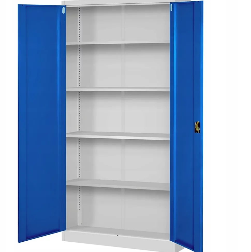 Armoire en métal verrouillable JAN, 900 x 1850 x 400 mm, gris bleu