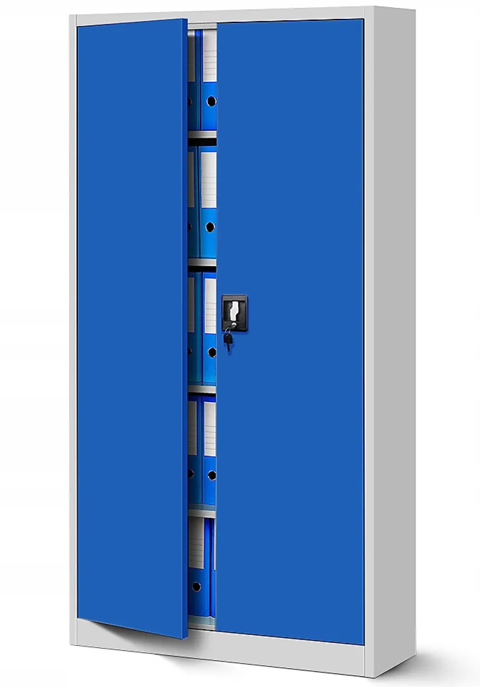 Armoire en métal verrouillable JAN, 900 x 1850 x 400 mm, gris bleu