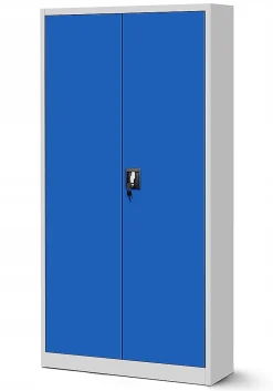 Armoire en métal verrouillable JAN, 900 x 1850 x 400 mm, gris bleu