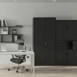 Armoire en métal verrouillable JAN H, 900 x 1950 x 400 mm, antracite