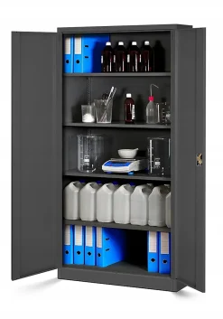Armoire en métal verrouillable JAN H, 900 x 1950 x 400 mm, antracite