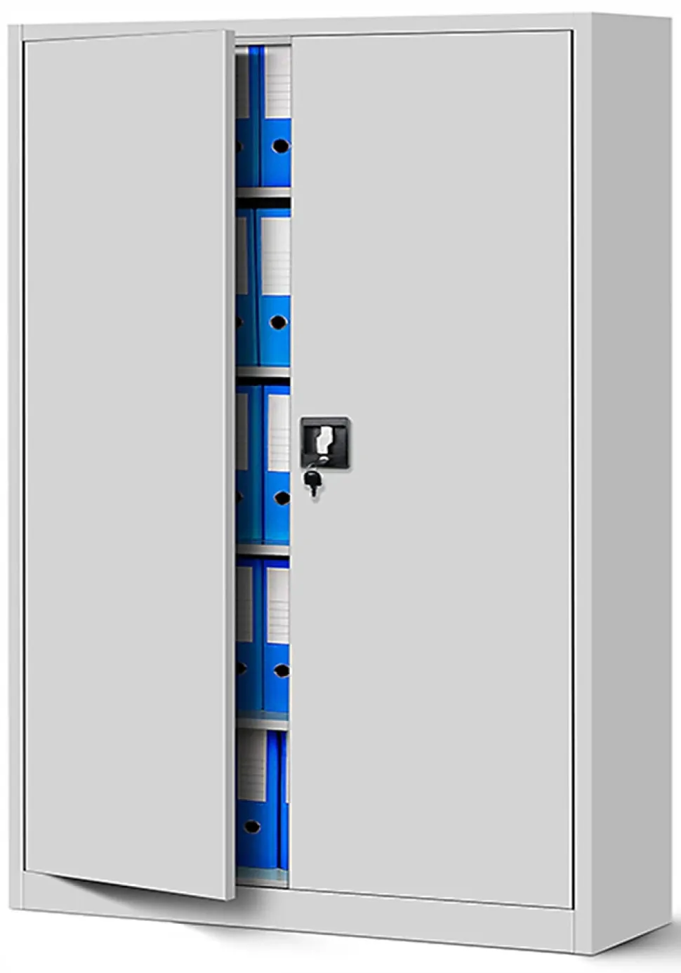 Armoire en métal verrouillable JAN H 1150 x 1850 x 400 mm gris