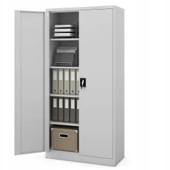 Armoire en métal verrouillable JAN, 900 x 1850 x 400 mm, gris