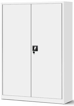 Armoire en métal verrouillable JAN H 1150 x 1850 x 400 mm blanc