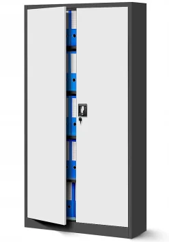 Armoire en métal verrouillable JAN H, 900 x 1950 x 400 mm, blanc