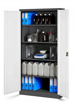 Armoire en métal verrouillable JAN H, 900 x 1950 x 400 mm, blanc