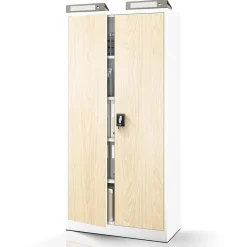 Armoire en métal verrouillable Jan Nowak 185x90x45 cm beige