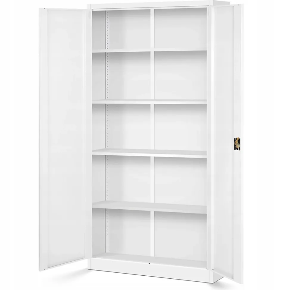 Armoire en métal verrouillable JAN, 900 x 1850 x 400 mm, blanc