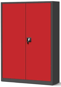 Armoire en métal verrouillable JAN H 1150 x 1850 x 400 mm rouge
