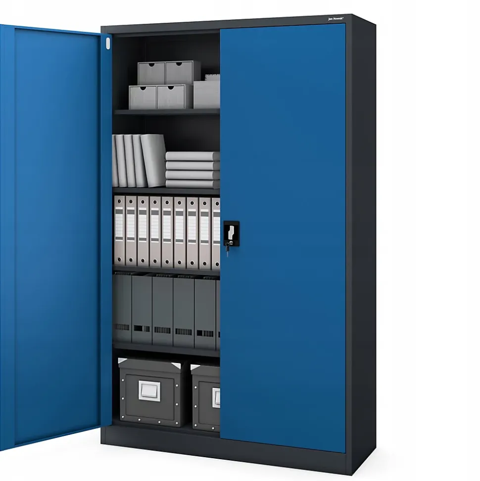 Armoire en métal verrouillable JAN H 1150 x 1850 x 400 mm bleu