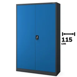 Armoire en métal verrouillable JAN H 1150 x 1850 x 400 mm bleu