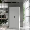 Armoire en métal verrouillable JAN H, 900 x 1950 x 400 mm, blanc