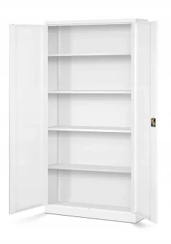 Armoire en métal verrouillable JAN H, 900 x 1950 x 400 mm, blanc