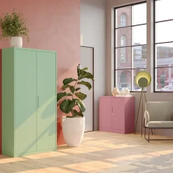 Armoire en métal verrouillable Jan Nowak 185x90x45 cm vert