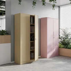 Armoire en métal verrouillable JAN H, 900 x 1950 x 400 mm, beige