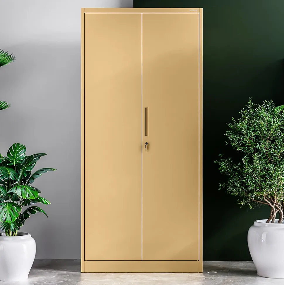 Armoire en métal verrouillable JAN H, 900 x 1950 x 400 mm, beige