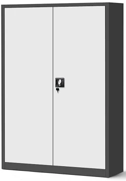 Armoire en métal verrouillable JAN H 1150 x 1850 x 400 mm blanc