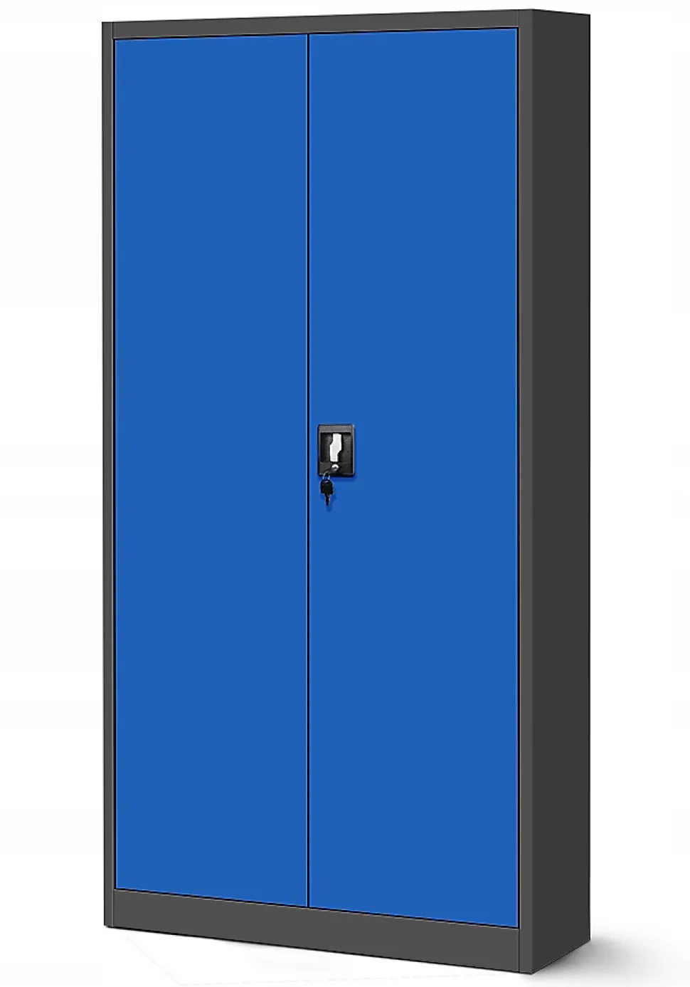 Armoire en métal verrouillable JAN, 900 x 1850 x 400 mm, bleu anthracite