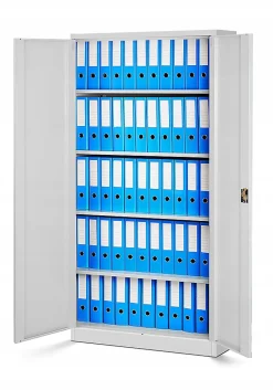 Armoire en métal verrouillable JAN H, 900 x 1950 x 400 mm, gris