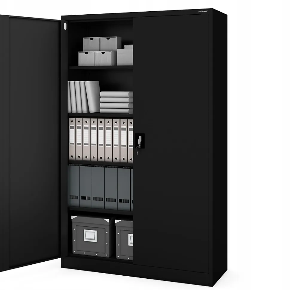 Armoire en métal verrouillable JAN H 1150 x 1850 x 400 mm noir