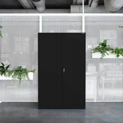 Armoire en métal verrouillable JAN H 1150 x 1850 x 400 mm noir