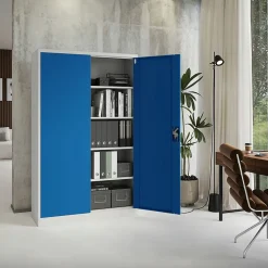 Armoire en métal verrouillable JAN H 1150 x 1850 x 400 mm bleu