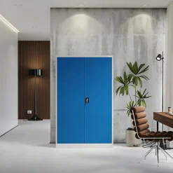 Armoire en métal verrouillable JAN H 1150 x 1850 x 400 mm bleu