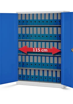 Armoire en métal verrouillable JAN H 1150 x 1850 x 400 mm bleu