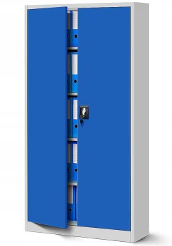 Armoire en métal verrouillable JAN H, 900 x 1950 x 400 mm, bleu gris