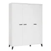 Armoire enfant 3 portes DANAE Blanc mat Grand rangement au style épuré