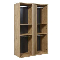 Armoire enfant 2 portes TOMMY Chene doré Design robuste et chaleureux
