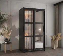 Armoire FLUTES 2 a portes coulissantes H. 200 x L. 100 x P. 62 2 portes