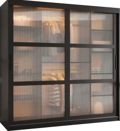 Armoire FLUTES a portes coulissantes H. 200 x L. 180 x P. 62 2 portes