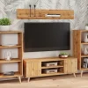 Armoire Fondi chêne artisanat or, Scandinave