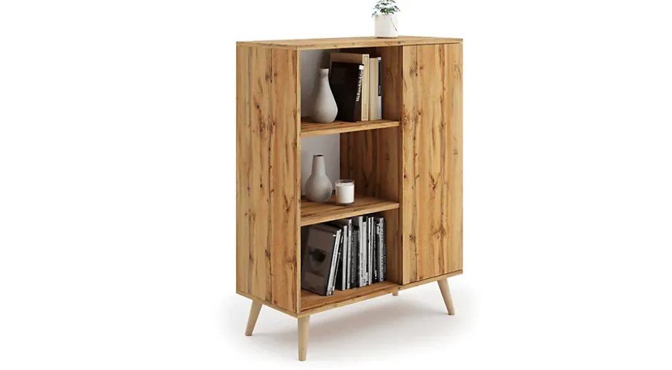 Armoire Fondi chêne artisanat or, Scandinave