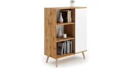 Armoire Fondi chêne artisanat or - blanc, scandinave