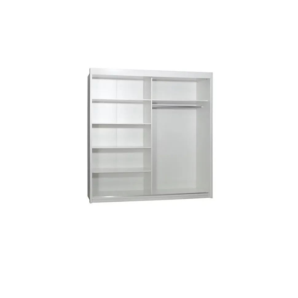 Armoire, garde robe 200 cm 2 portes coulissantes - blanc - Collection ARSALA