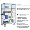 Armoire grillagée sans toit 3 étagères incluses - Plateau 965x585mm - Charge max 500kg - 880725225