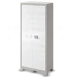 Armoire haute blanc Major 4 tablettes L. 80 x H. 182 x P. 44 cm
