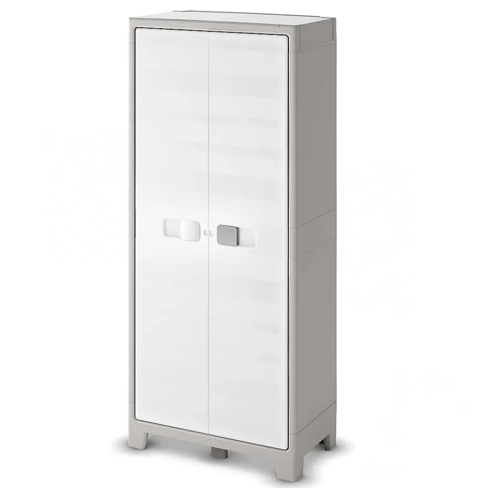 Armoire haute blanc Major 4 tablettes L. 80 x H. 182 x P. 44 cm