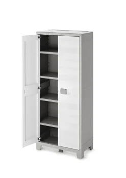 Armoire haute blanc Major 4 tablettes L. 80 x H. 182 x P. 44 cm