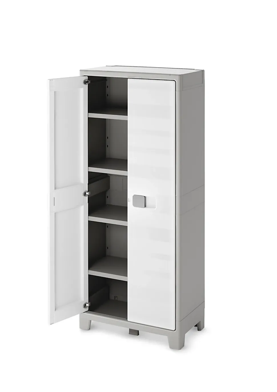 Armoire haute blanc Major 4 tablettes L. 80 x H. 182 x P. 44 cm