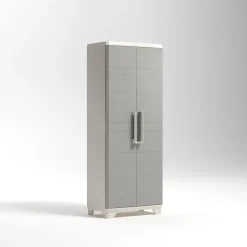 Armoire haute Keter Linea Wood gris l.68 x H.173 x P.39 cm