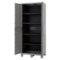 Armoire haute plastique 4 tablettes Major L.49 x H.182 x P.78 cm